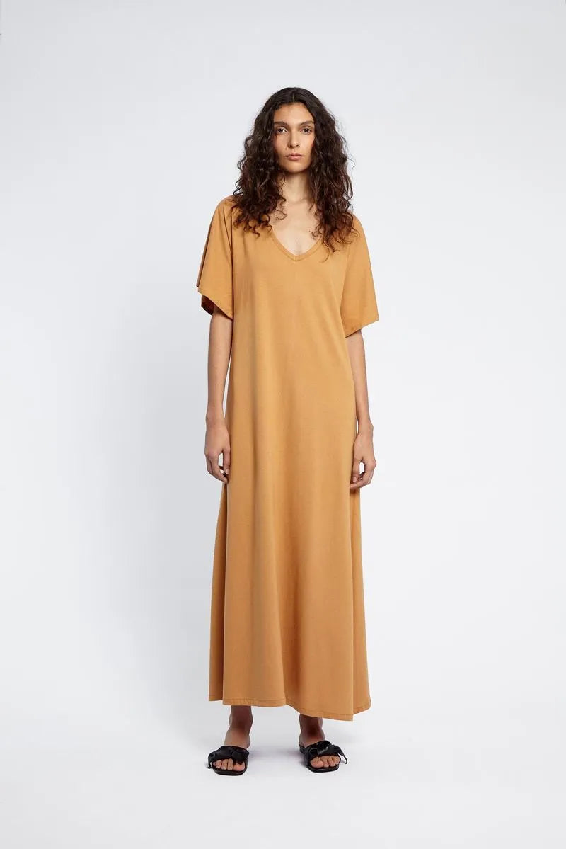 VESTIDO POLDY CAMEL