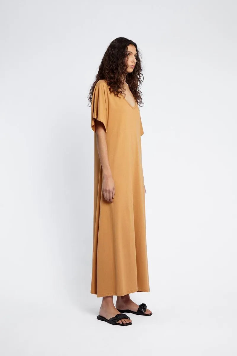 VESTIDO POLDY CAMEL