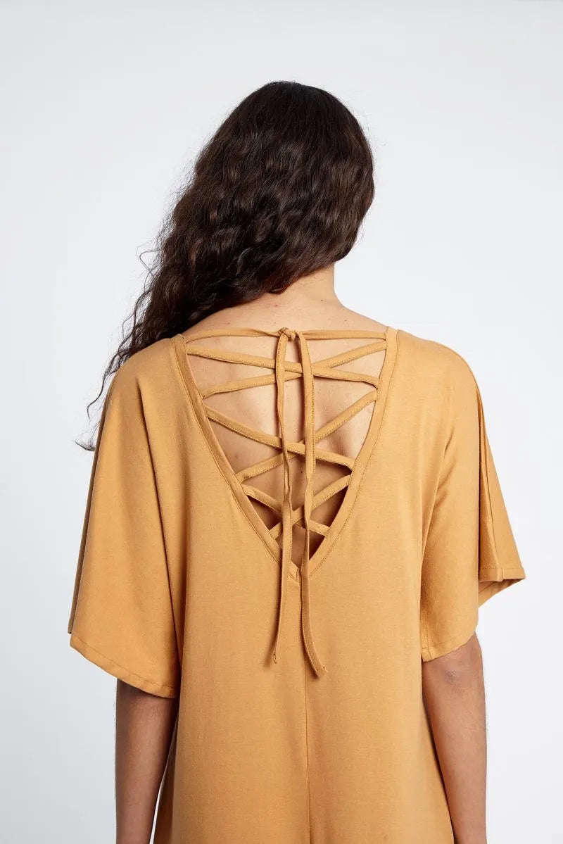 VESTIDO POLDY CAMEL