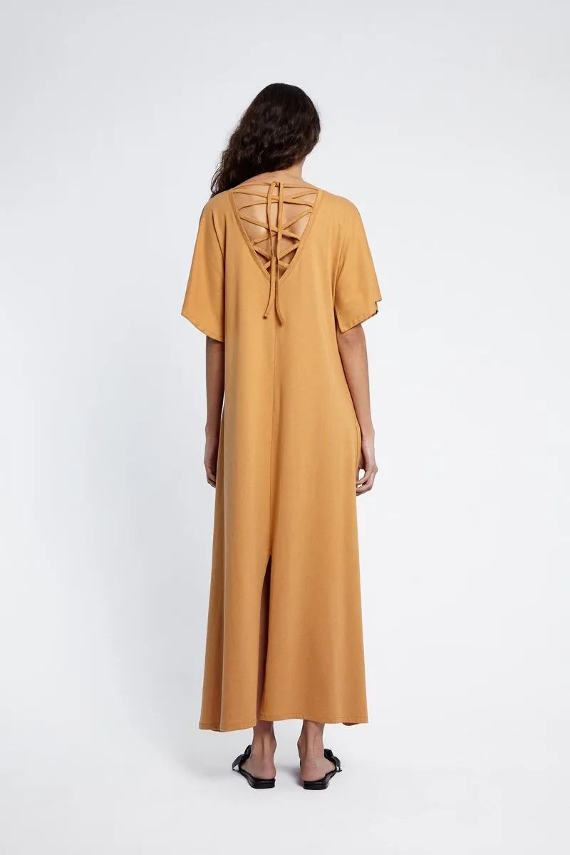 VESTIDO POLDY CAMEL