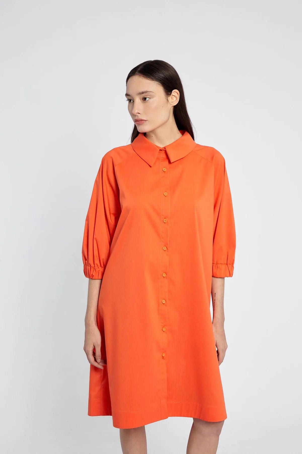 VESTIDO CAMISERO LUA NARANJA