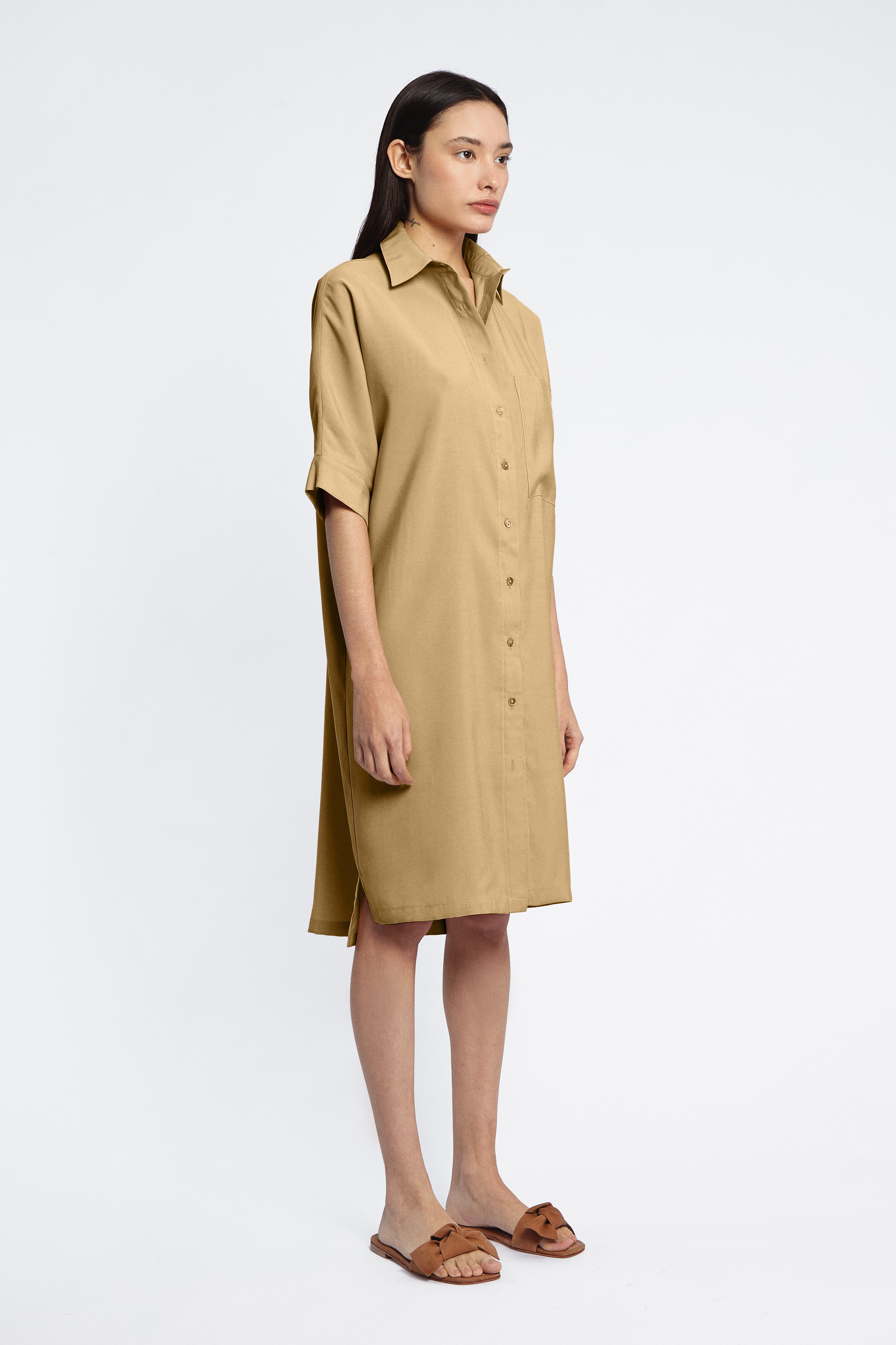 VESTIDO KATHRYN CAMEL