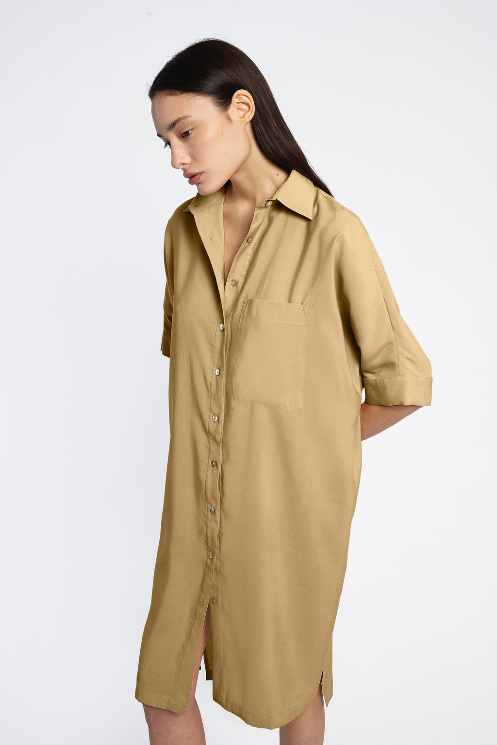 VESTIDO KATHRYN CAMEL