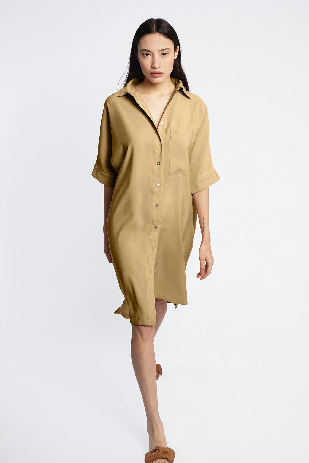 VESTIDO KATHRYN CAMEL