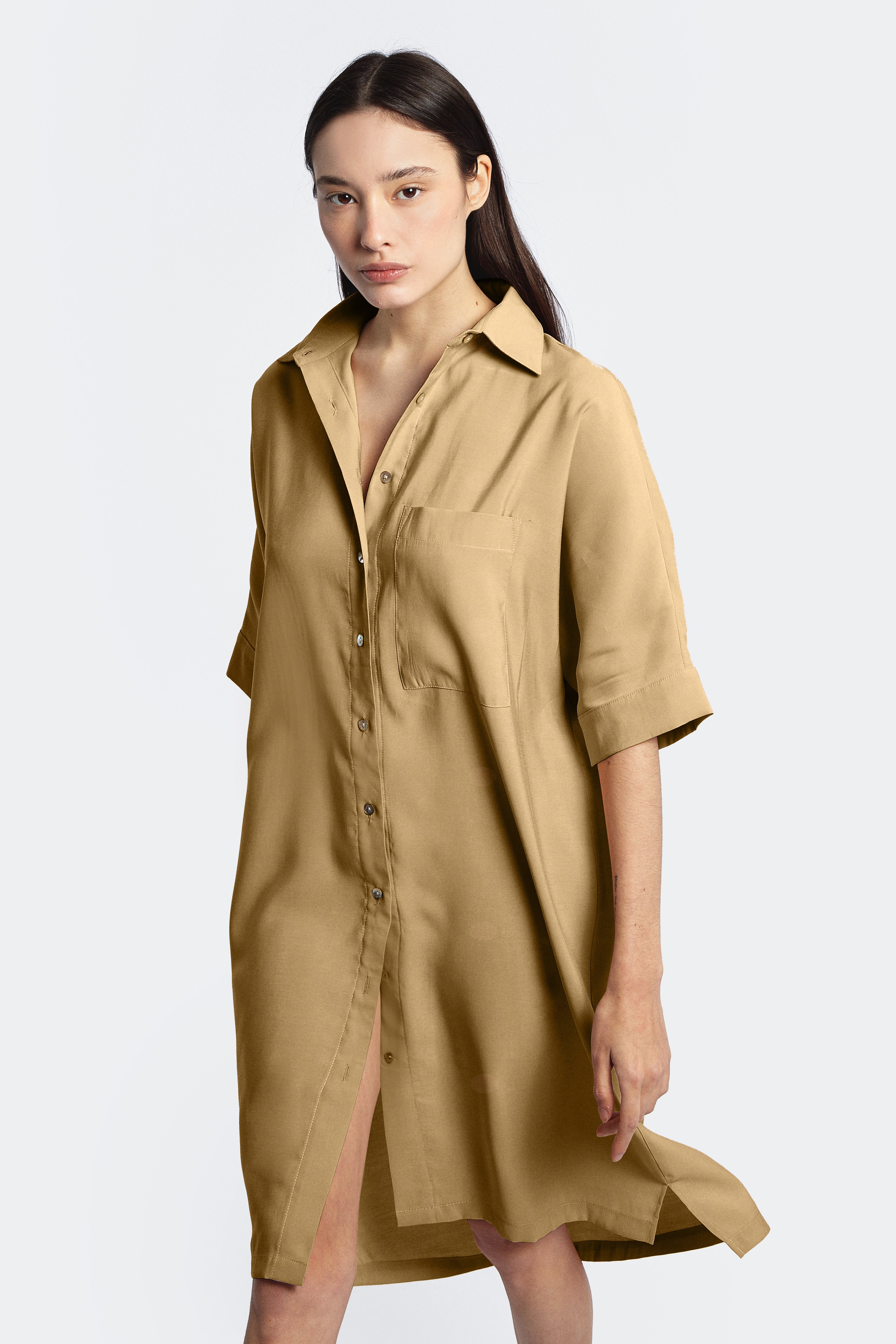 VESTIDO KATHRYN CAMEL