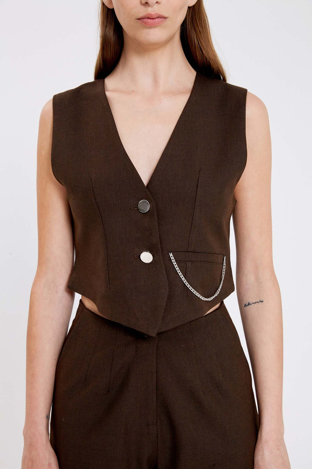 CHALECO WELCH MARRON