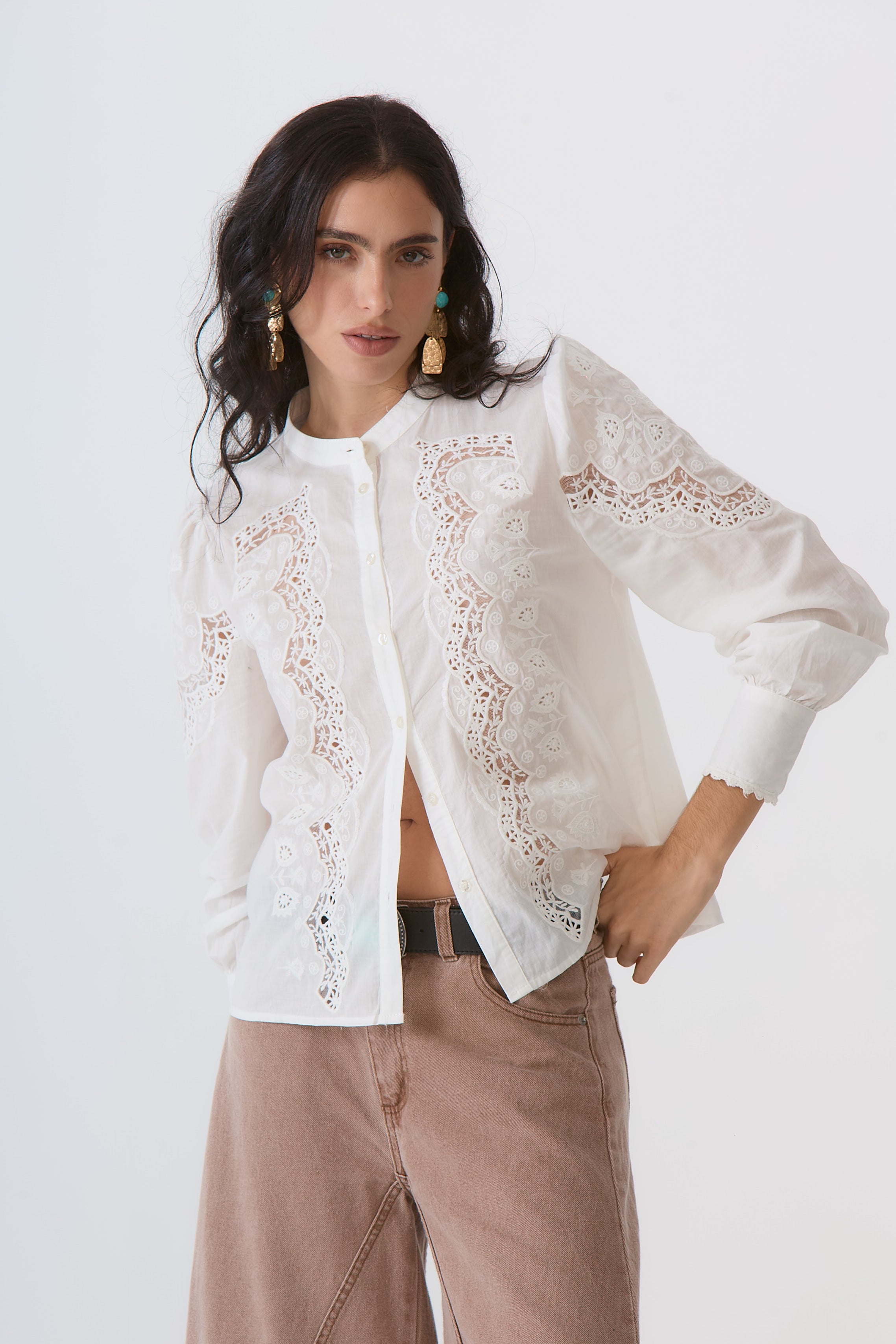 CAMISA CALA OFF WHITE