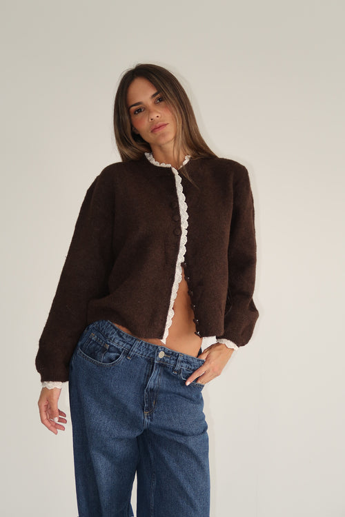 CARDIGAN CARAMELO CHOCOLATE