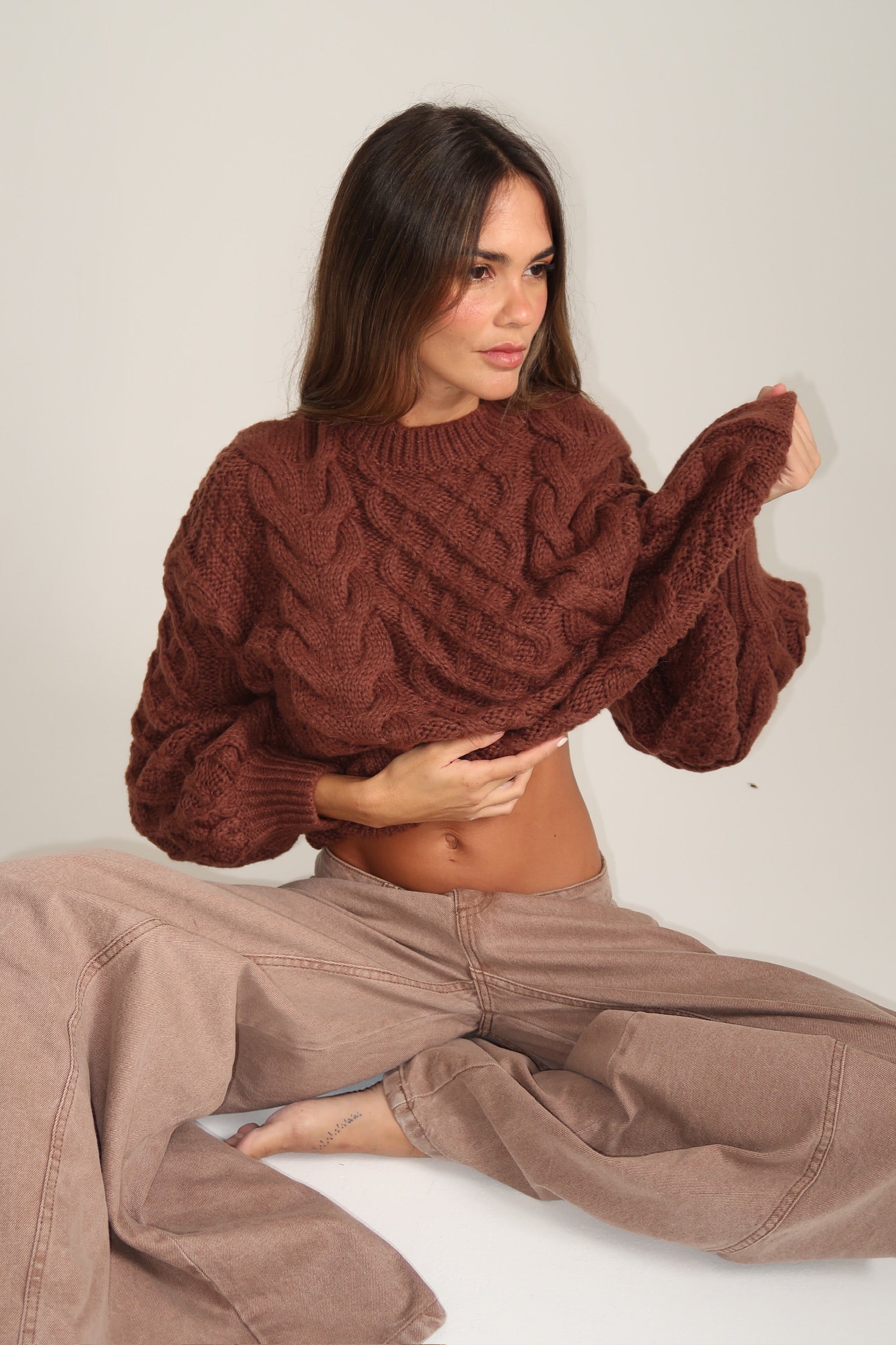 SWEATER CARAMEL CHOCOLATE