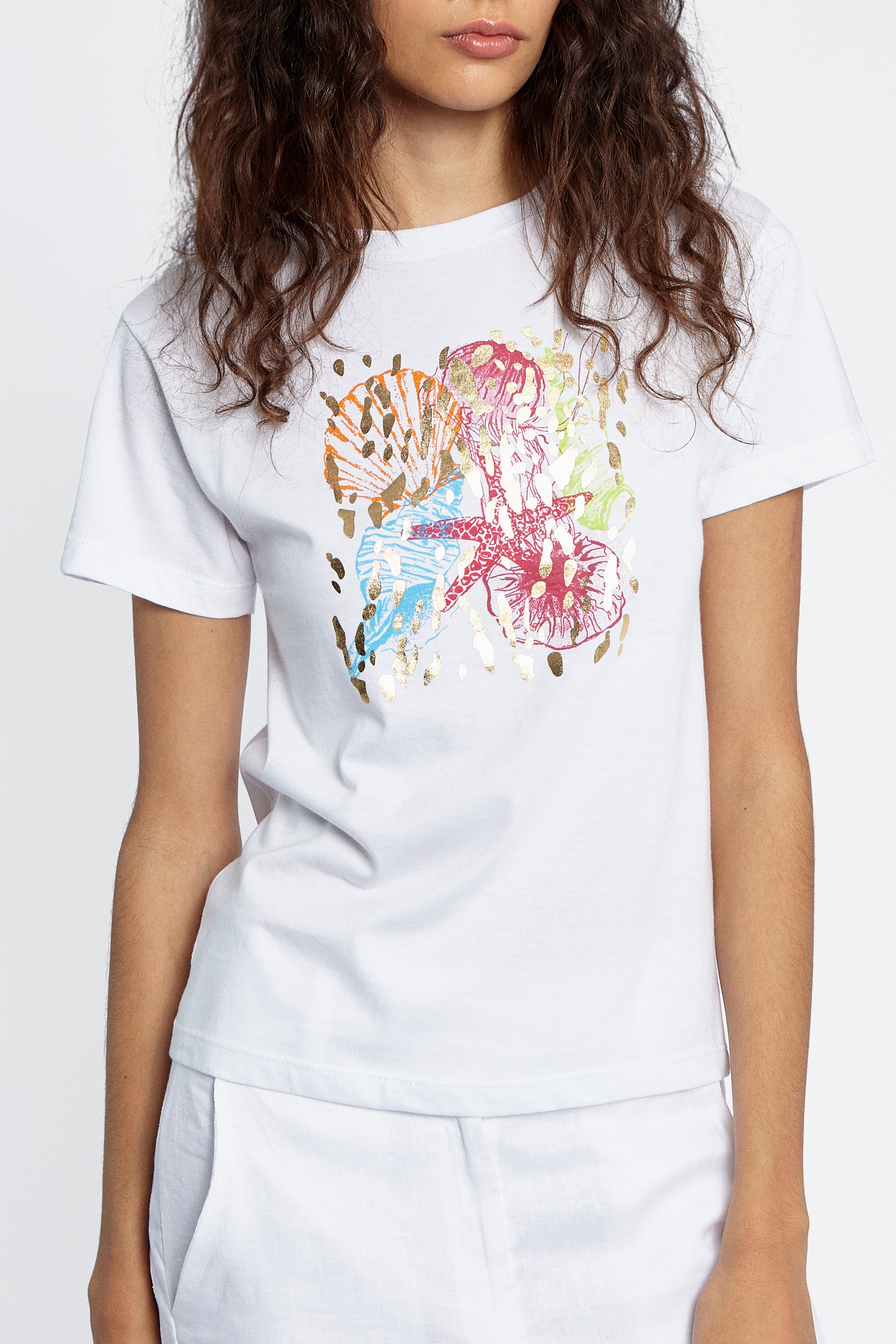 REMERA FOIL MILOS BLANCA